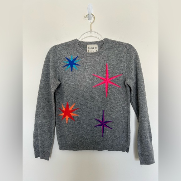 Jumper 1234 Sweaters - Jumper 1234 Multicolor Star Cashmere Crewneck Sweater Size 1/XS